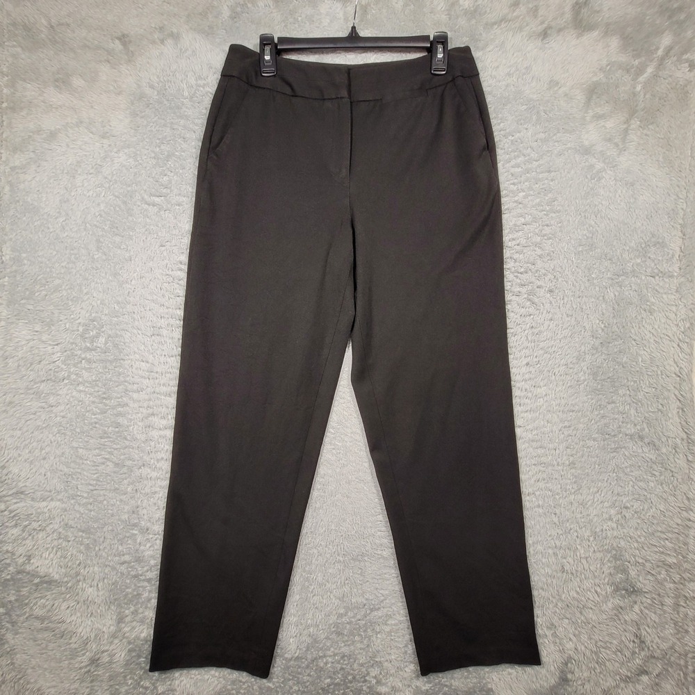 Talbots Womens Stretch Pants Size 10 Black Career Casual Straight Leg 31x30